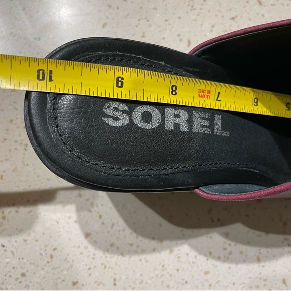 🆕SOREL After Hours Leather Mule in Rich Wine color | Size 9.5 /fit like 8.5 - 9 - Picture 8 of 8